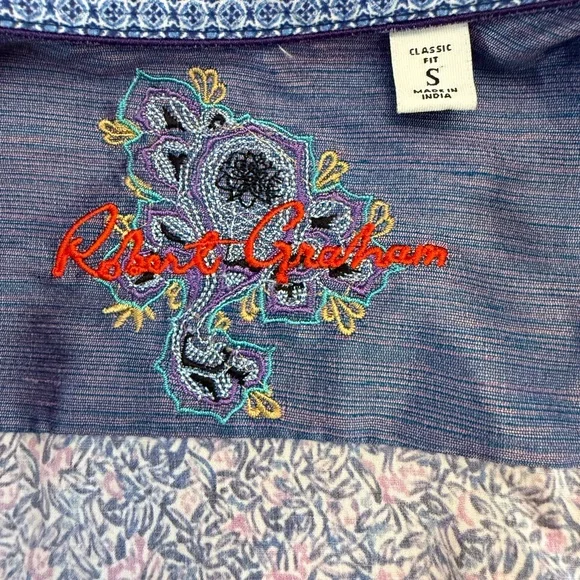 Robert Graham 'Precision' Mens Variegated Button Down Shirt - Picture 7 of 13